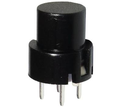 Knapp för kretskort 1xOFF-(ON) 0,1A 32Vdc svart (D6R90 F1 LFS)
