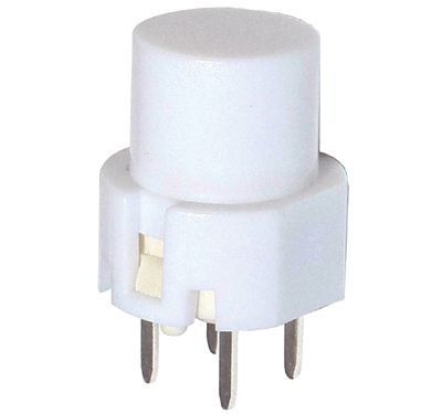 Knapp för kretskort 1xOFF-(ON) 0,1A 32Vdc vit (D6R00 F1 LFS)
