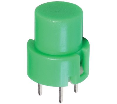 Knapp för kretskort 1xAV-(PÅ) 0,1A 32Vdc grön (D6R50 F1 LFS)