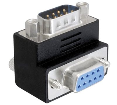 D-Sub vinklad adapter D9P/D9S 90°