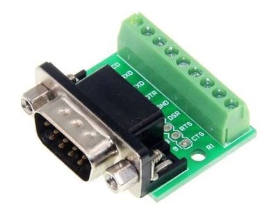 D-kontakt 9-polig hane skruvanslutning