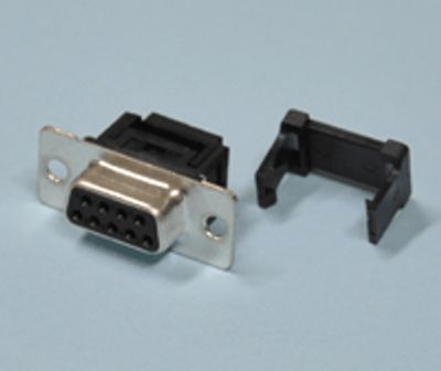 D-kontakt för flatkabel 9-polig hona