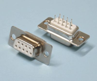 D-kontakt för kretskort rak 9-polig hona