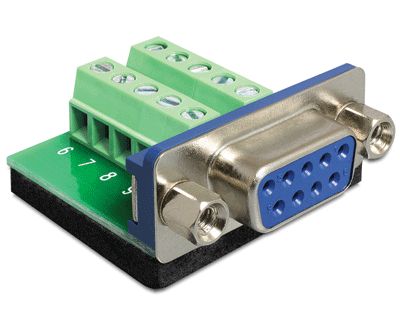 D-kontakt 9-polig hane skruvanslutning