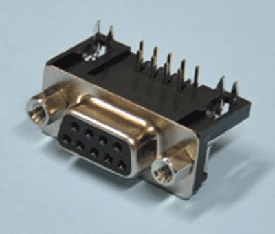 D-kontakt för kretskort vinkel (lång) 9-polig hona