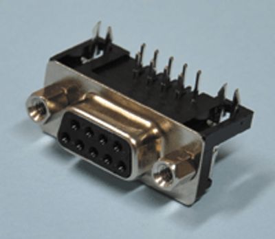 D-kontakt för kretskort vinkel (kort) 9-polig hona