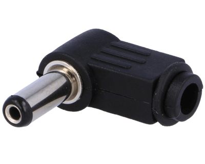 DC-kontakt 9mm/vinkel 2,1mm/5,5mm