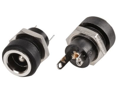 Isolerad DC-kontakt 2,1 mm/5,5 mm