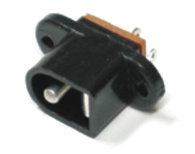 DC-chassikontakt, flänsfäste 2,5 mm/5,5 mm