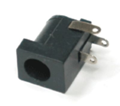 DC-chassikontakt för kretskort 2,5mm/5,5mm