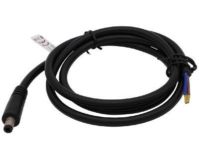 DC-anslutningskabel rak 2,5mm/5,5mm svart 5m (205-01284)
