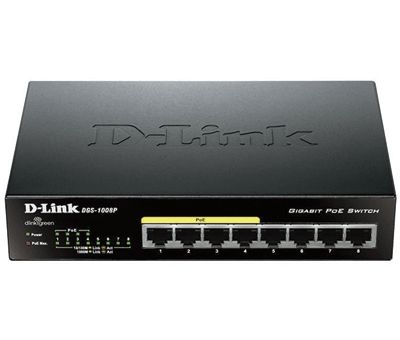 8-portars lokalnätverksswitch 4xPoE 10Mb/100Mb/1000Mb