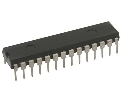 8-bitars AVR-mikrokontroller 20MHz DIL-28 (smal)