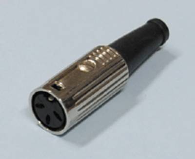 DIN-förlängningskontakt metall 3-polig hona