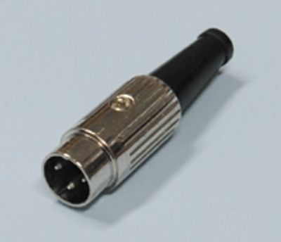 DIN-kontakt metall 3-polig hane