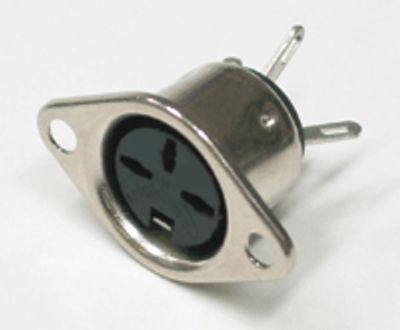 DIN-skenanslutning, 3-polig.