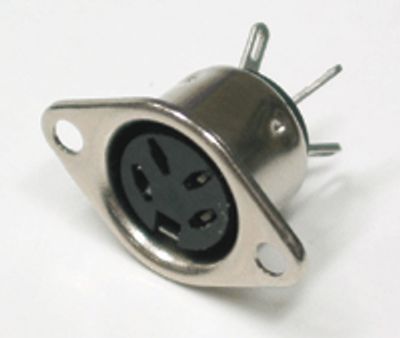 DIN-chassikontakt, 4-polig.