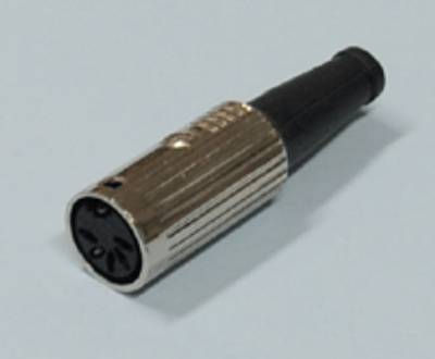 DIN-förlängningskontakt metall 5-polig 45° hona