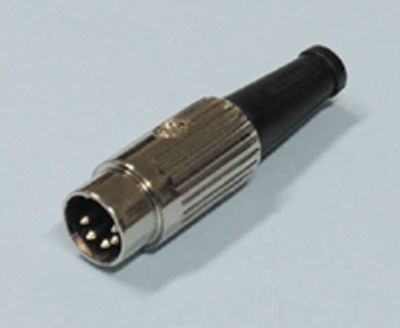 DIN-kontakt metall 5-polig 45° hane