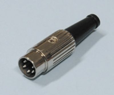 DIN-kontakt metall 5-polig 60° hane