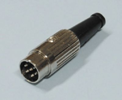 DIN-kontakt metall 6-polig hane