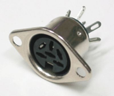 DIN-chassikontakt, 6-polig