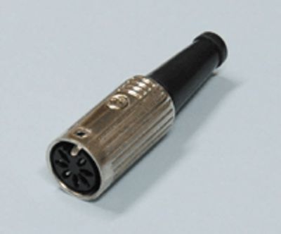 DIN-förlängningskontakt metall 7-polig hona