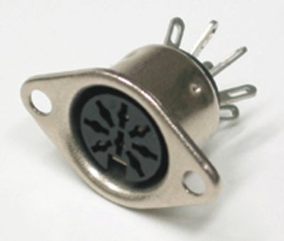 DIN-chassikontakt, 8-polig.