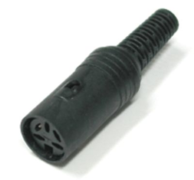 DIN-förlängningskontakt, 5-polig 60° svart DIN-förlängningskontakt, 5-polig 60° svart