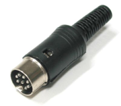 DIN-kontakt, 8-polig svart DIN-kontakt, 8-polig svart
