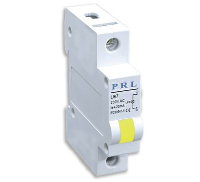 LED-signalamp till DIN-skena 230Vac gul