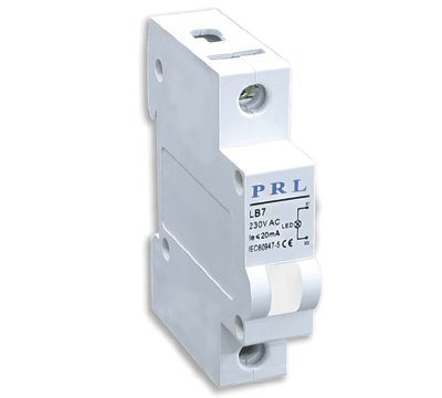 LED-skyltlampa för DIN-skena 230Vac vit