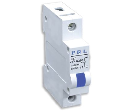 LED-skyltlampa för DIN-skena 24Vac/dc blå