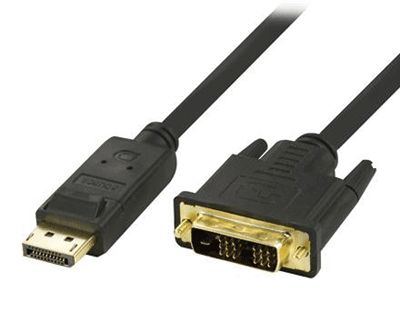 DisplayPort/DVI-anslutningskabel Single-Link svart 5m *