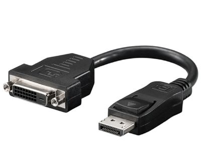 Adapter Displayport-hane/DVI-D-hona 0,2m svart