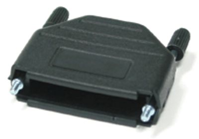 D-kontaktlåda plast 15-polig svart