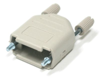 D-kontaktlåda plast 9-polig grå