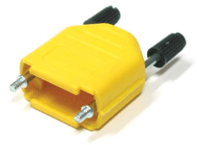 D-kontaktkåpa plast 9-polig gul