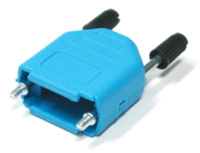 D-kontaktlåda plast 9-polig blå