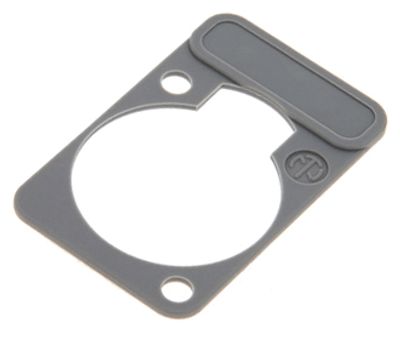 Kodningsplatta för D-seriens XLR-chassikontakter, grå