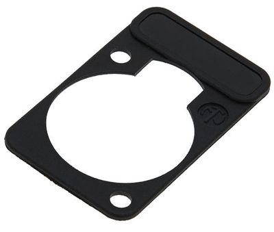 Kodningsplatta för D-seriens XLR-chassikontakter svart