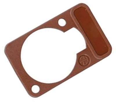 Kodningsplatta för D-seriens XLR-chassikontakter, brun