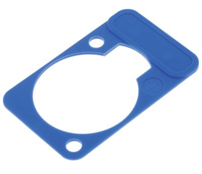 Kodningsplatta för D-seriens XLR-chassikontakter blå