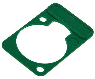 Kodningsplatta för D-seriens XLR-chassikontakter grön