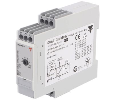 Spänningsövervakningsrelä för DIN-skena 24-48Vac/dc 2-500Vac/dc överspänning