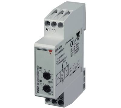 Spänningsövervakningsrelä för DIN-skena 12-24Vdc / 8-28Vdc underspänning