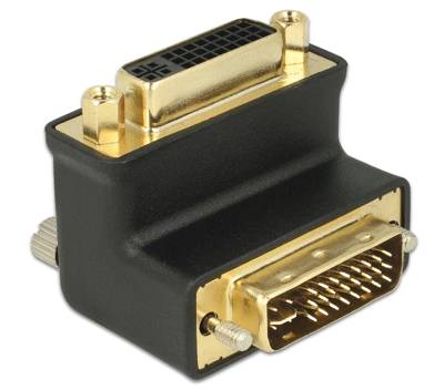 DVI-I vinklad adapter 24+5-polig 90°