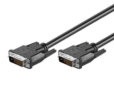 DVI-D-anslutningskabel Dual-Link svart 0,5m