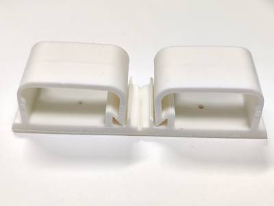 Kabelklämma 23x15mm självhäftande 2-delad