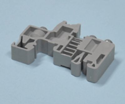 Ändfäste för DIN-skena grå